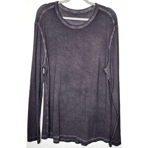 Lululemon Mens 5 Year Basic Tee T Shirt XL Gray Sun Wash Long Sleeve Crew Pima